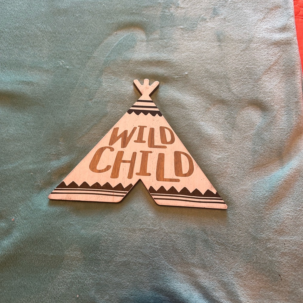 Hobby Lobby Wild Child Teepee Wall Decor - Black and Tan